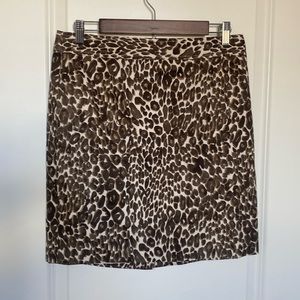 Loft‎ Leopard Print Pencil Skirt